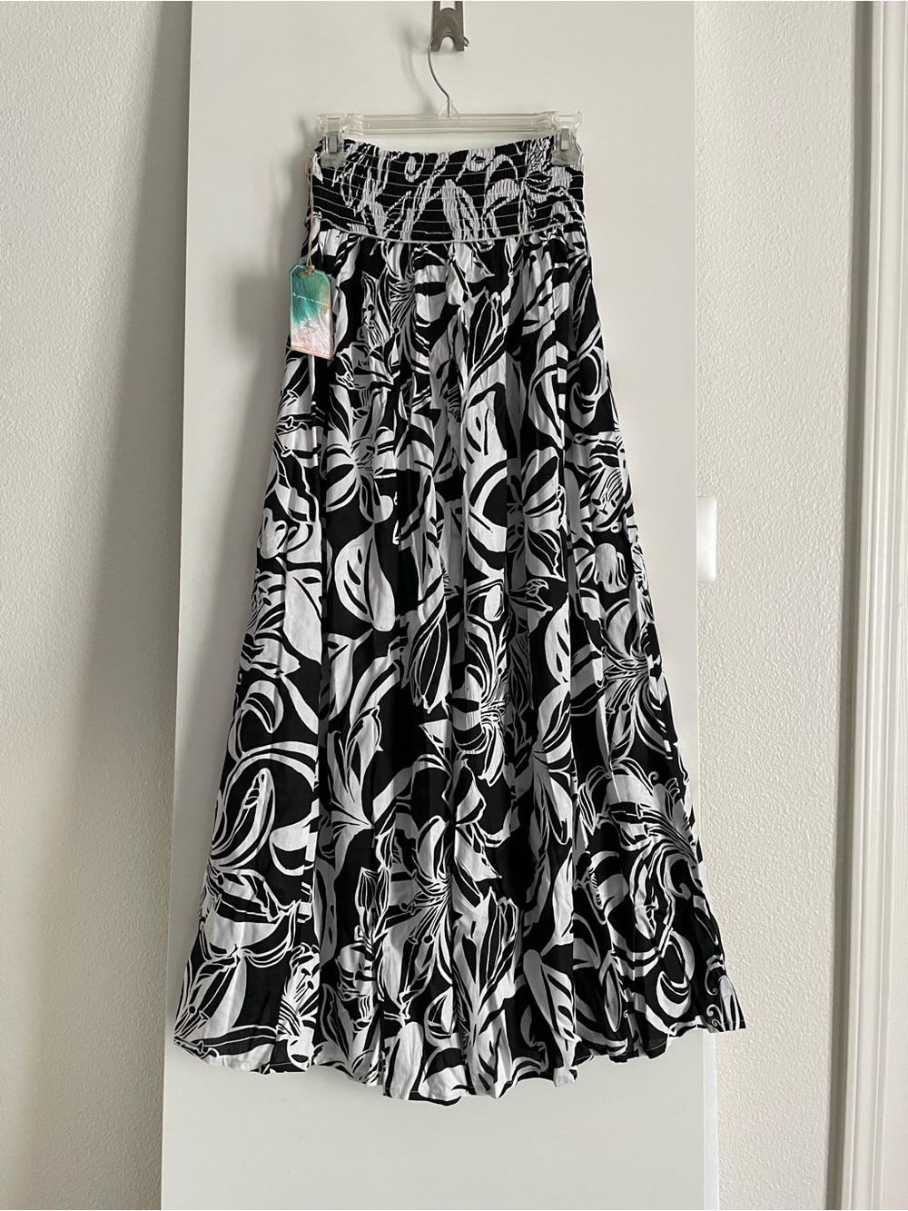True Destinations High Rise Pull On Palazzo Pants Wide Leg Black/White NWT! - Picture 2 of 10